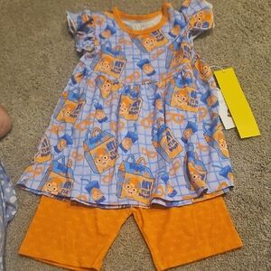 Blippie  Blue and Orange Character Outfit Bamboo